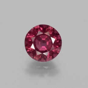Grenat rhodolite rouge naturelle coupe roude, 2,06 ct, VS