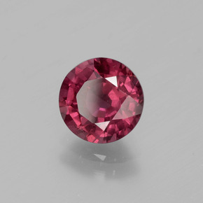 Grenat rhodolite rouge naturelle coupe roude, 2,06 ct, VS