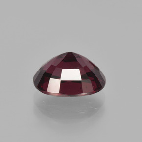 Grenat rhodolite rouge naturelle coupe ovale, 3,11 ct, VS