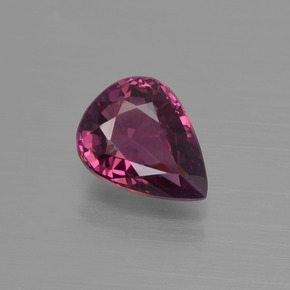 Grenat rhodolite rouge naturelle en forme de poire, 1,49 ct, VVS-VS