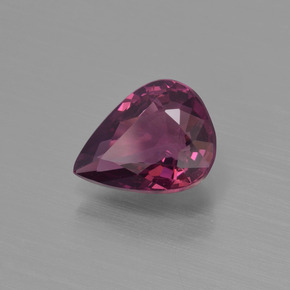 Grenat rhodolite rouge naturelle en forme de poire, 1,49 ct, VVS-VS