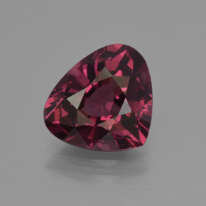 Grenat Rhodolite Rouge framboises naturelle En forme de poire, 3.25 ct, VVS-VS
