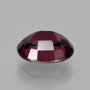 Grenat rhodolite rouge naturelle coupe ovale, 2,11 ct, VVS