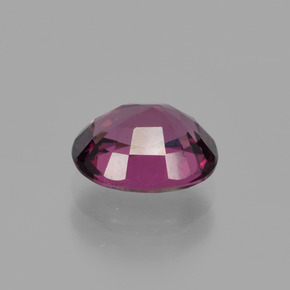 Grenat rhodolite rouge naturelle coupe ovale, 1,89 ct, VS