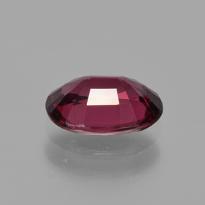 Grenat rhodolite rouge naturelle coupe ovale, 1,32 ct, VS