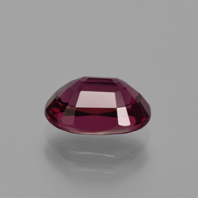 Grenat rhodolite rouge naturelle coupe ovale, 2,01 ct, VVS