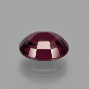 Grenat rhodolite rouge naturelle coupe ovale, 2,62 ct, VS
