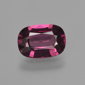 Grenat Rhodolite Rouge framboises naturelle Coupe coussin, 1.31 ct, VS