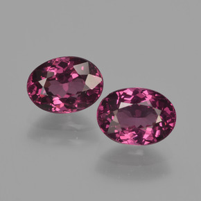 Achetez naturel 2,52ct pourpre grenat rhodolite gems, coupe ovale, en provenance mozambique chez gemselect. en stock, livraison internationale!