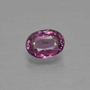 Grenat rhodolite rouge naturelle coupe ovale, 1,00 ct, VVS-VS