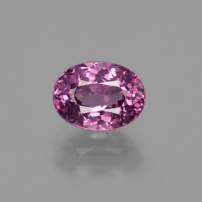 Grenat rhodolite rouge naturelle coupe ovale, 1,40 ct, VVS-VS