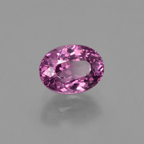Grenat rhodolite rouge naturelle coupe ovale, 1,40 ct, VVS-VS