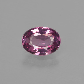 Grenat rhodolite rouge naturelle coupe ovale, 1,08 ct, VVS-VS