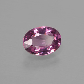 Grenat rhodolite rouge naturelle coupe ovale, 1,08 ct, VVS-VS