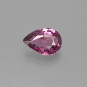 Grenat rhodolite rouge naturelle en forme de poire, 0,84 ct, VS