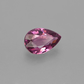 Grenat rhodolite rouge naturelle en forme de poire, 0,84 ct, VS