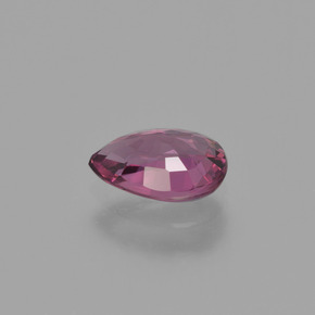 Grenat rhodolite rouge naturelle en forme de poire, 0,84 ct, VS