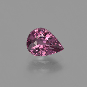 Grenat rhodolite rouge naturelle en forme de poire, 0,93 ct, VS