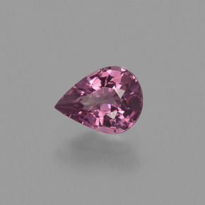 Grenat rhodolite rouge naturelle en forme de poire, 0,93 ct, VS