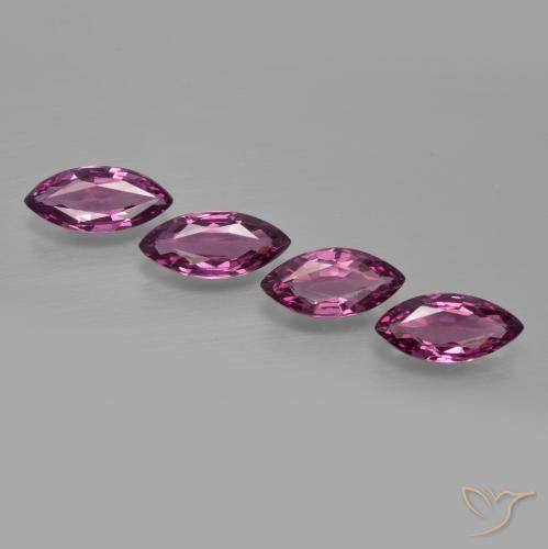 3.69ctw Naturel Violet rougeâtre Grenat rhodolite, Marquise, VS