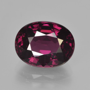 Grenat Rhodolite Rouge framboises naturelle Coupe ovale, 4.29 ct, VVS-VS