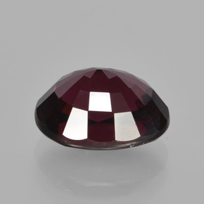 Grenat rhodolite rouge naturelle coupe ovale, 4,42 ct, VS
