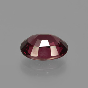 Grenat rhodolite rouge naturelle coupe ovale, 2,04 ct, VS