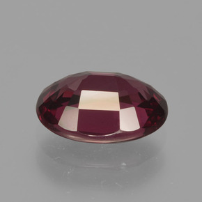 Grenat rhodolite rouge naturelle coupe ovale, 2,01 ct, VVS-VS