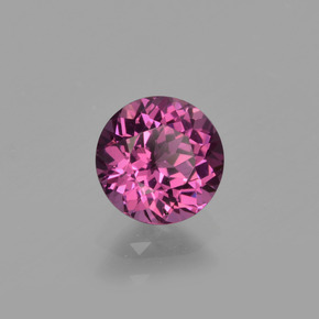 Grenat Rhodolite Rouge framboises naturelle Coupe roude, 0.87 ct, VVS
