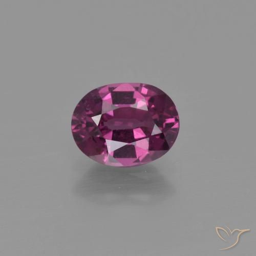 Grenat rhodolite pourpre naturelle coupe ovale, 1,03 ct, VS