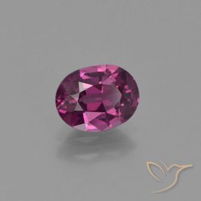 Grenat rhodolite pourpre naturelle coupe ovale, 1,03 ct, VS