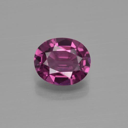Grenat Rhodolite Pourpre foncé naturelle Coupe ovale, 1.22 ct, VS