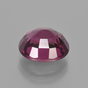 Grenat rhodolite rouge naturelle coupe ovale, 4,58 ct, VVS