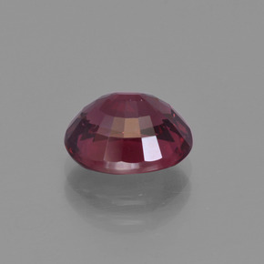 Grenat rhodolite rouge naturelle coupe ovale, 3,03 ct, VS