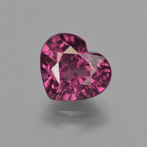 Grenat Rhodolite Rouge framboises naturelle Forme de coeur, 3.02 ct, VS