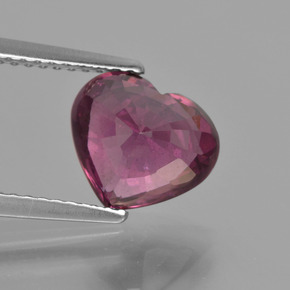 Grenat Rhodolite Rouge framboises naturelle Forme de coeur, 3.02 ct, VS
