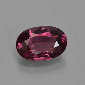 Grenat Rhodolite Rouge framboises naturelle Coupe ovale, 2.15 ct, VVS-VS