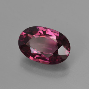 Grenat Rhodolite Rouge framboises naturelle Coupe ovale, 2.15 ct, VVS-VS