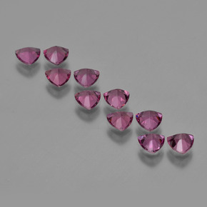 Achetez naturel 5.50ct Baies pourpre rose profond Grenat Rhodolite gems, Trillion, En provenance Tanzanie chez GemSelect. En stock, livraison internationale!