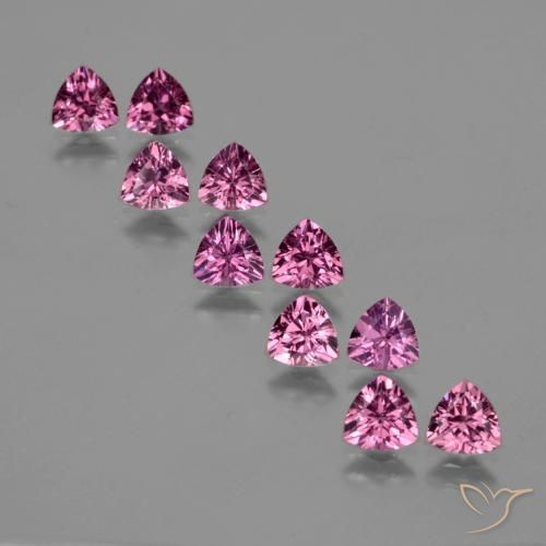 5.40ctw Naturel Violet rougeâtre Grenat rhodolite, Trillion, VS