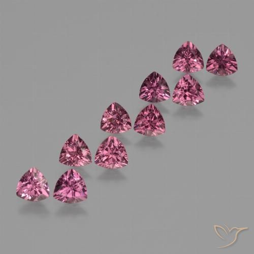 5.14ctw Naturel Pourpre-Rouge Grenat Rhodolite, Trillion, VS