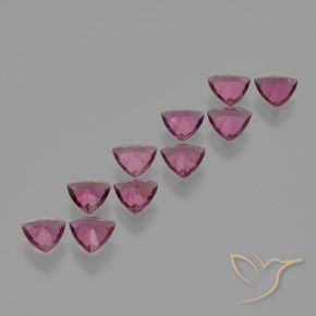 Shop natural 4.22ct Rouge Rapberry Grenat Rhodolite gems, Trillion, from Mozambique at GemSelect. In stock, global shipping!