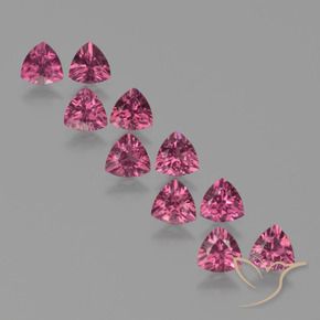 Shop natural 5.15ct Rouge Rapberry Grenat Rhodolite gems, Trillion, from Mozambique at GemSelect. In stock, global shipping!