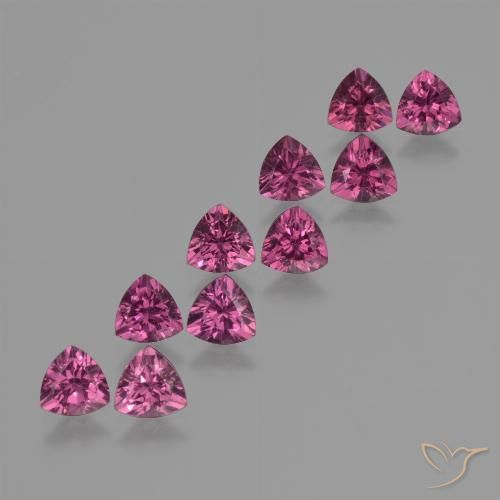 5.60ctw Naturel Pourpre moyen Grenat rhodolite, Trillion, VS