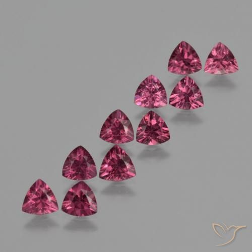 4.67ctw Naturel Violet rougeâtre Grenat rhodolite, Trillion, VS