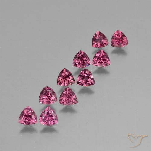 4.62ctw Naturel Pourpre moyen Grenat rhodolite, Trillion, VS