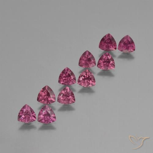 4.85ctw Naturel Pourpre moyen Grenat rhodolite, Trillion, VS
