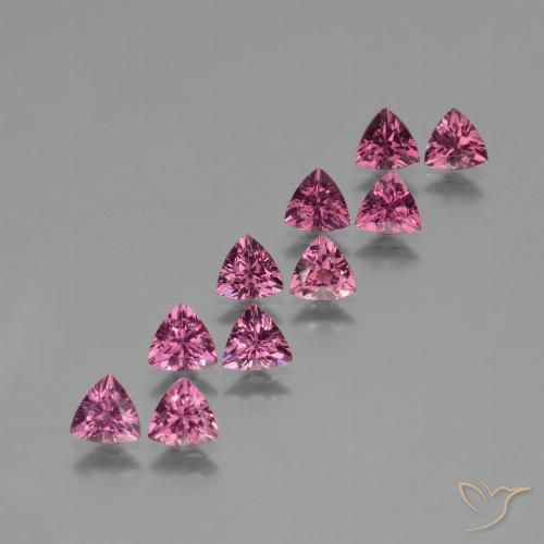 4.71ctw Naturel Rose-magenta Grenat rhodolite, Trillion, VS