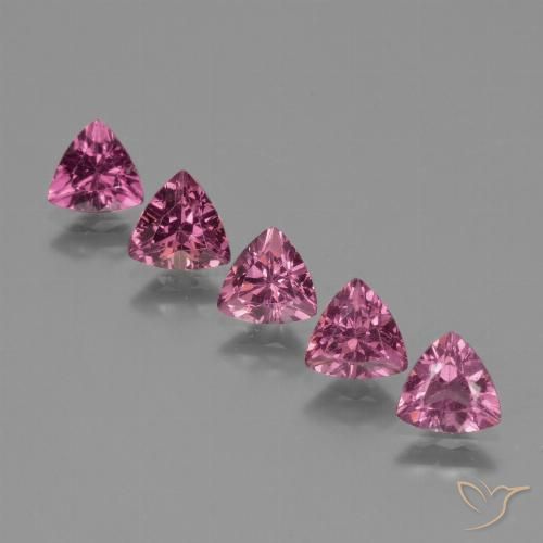 2.63ctw Naturel Rose-magenta Grenat rhodolite, Trillion, VS