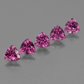 Achetez naturel 2,77ct rose grenat rhodolite gems, trillion, en provenance mozambique chez gemselect. en stock, livraison internationale!